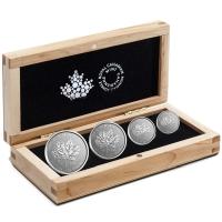 4-Coin Fractional Reverse Proof Platinum Maple Leaf Set 2018