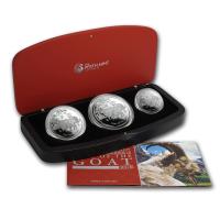 3-coin Australian Silver Lunar proof Set 2015