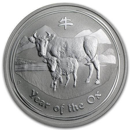 reverse side of the 2009 issue of the Australian Lunar silver coins