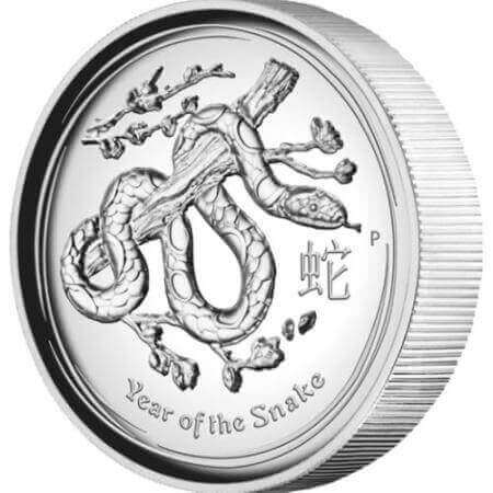 reverse side of the 2013 high relief proof issue of the Australian Silver Lunar Series 2 coin