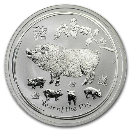 reverse side of the 2019 issue of the Perth Mint Silver Lunar coins