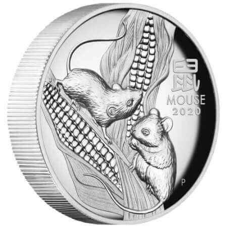 reverse side of the 2020 high relief proof issue of the Australian Silver Lunar Series 3 coin