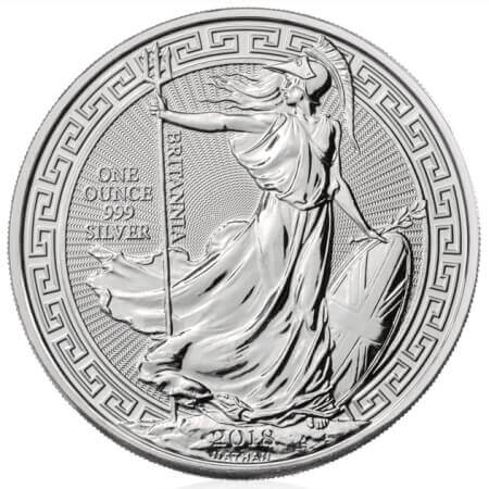 reverse side of the 2018 Oriental Border issue of the 1 oz British Silver Britannias