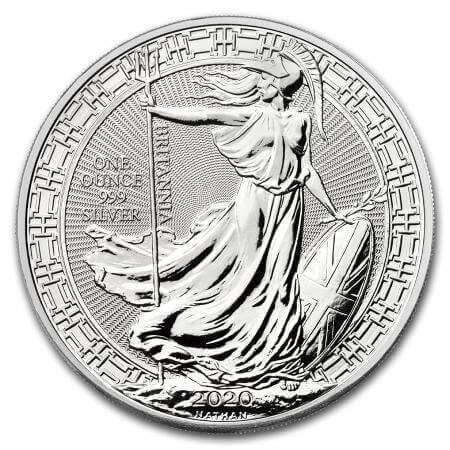 reverse side of the 2020 Oriental Border issue of the 1 oz Silver Britannia coins