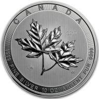 2017 Magnificent Maple Leaves 10 oz BU silver coin