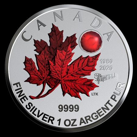 reverse side of the reverse proof 1 oz coin contained in the fractional 5-coin set that was issued in 2020