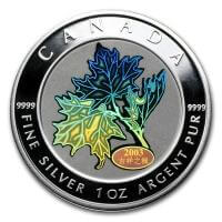 2003 Maple of Good Fortune Hologram Silver Maple Leaf coin