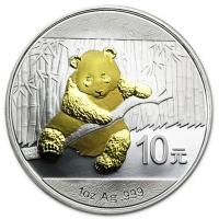 1 oz gilded Silver Panda coin 2014