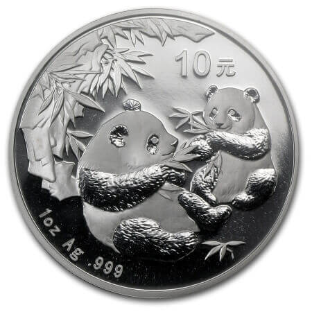 reverse side of the 2006 issue of the 1 oz BU Silver Panda coin