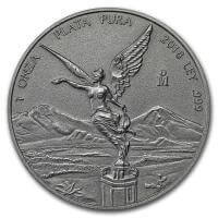 obverse side of the 2018 issue of the antiqued 1 oz Silver Libertads