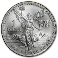 old obverse side design of the Mexican Libertad silver coins until 1995