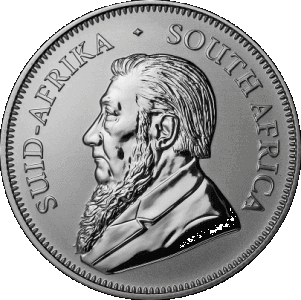 obverse side of the 2017 issue of the premium uncirculated 1 oz South African Silver Krugerrands