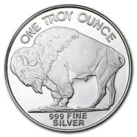 reverse side of an American Silver Buffalo Round